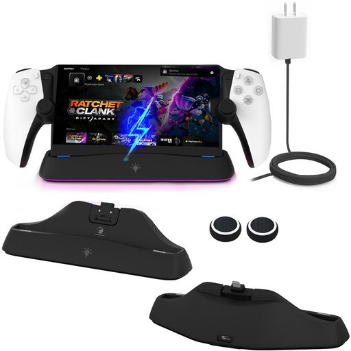 PSPortal用充電スタンド【新登場5in1-PhyiFlbey】PSポータル用充電スタンドPS5Portalリモートプレーヤー用Type-C式RGBライトLED指示ランプ付取付簡単省スペース周辺機器アクセサリー(黒) PSPortal用充電スタンド【新登場5in1-PhyiFlbey】PSポータル用充電スタンドPS5Portalリモートプレーヤー用Type-C式RGBライトLED指示ランプ付取付簡単省スペース周辺機器アクセサリー(黒)