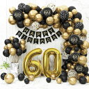 siawadeky60歳誕生日飾り付けセットバルーンガーランド79点セット還暦HAPPYBIRTHDAY祝い飾りセットバースデー飾りパーティー装飾大人お祝い写真背景バルーンパーティー用品