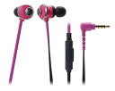 【中古】audio-technica GLAMORCY カナル型イヤホン スマートフォン用 ピンク ATH-CKF77iS PK(2)