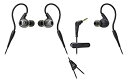 【中古】(非常に良い)audio-technica SONICSPORT カナル型イヤホン 防水仕様 スポーツ向け ブラック ATH-SPORT3 BK