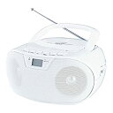 【中古】WINTECHコンパクトCDラジオ(FMワイドバンド対応) ホワイト KC-131W