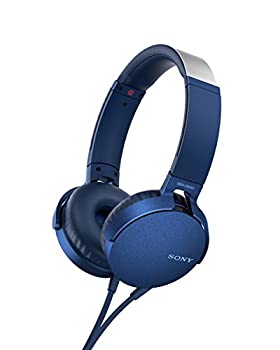 【中古】ソニー SONY ヘッドホン 重低音モデル MDR-XB550AP : 折りたたみ式 リモコン・マイク付き ブルー MDR-XB550AP L