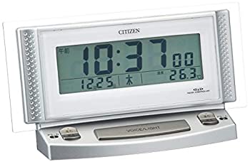 【中古】CITIZEN シチズン 目覚まし時計 電波時計 音声アラーム パルデジットボイス2 8RZ102-019