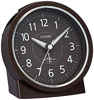 【中古】CITIZEN シチズン 目覚まし時計 電波時計 夜間自動点灯 エフライトR435 ブラウン 4RL435-006