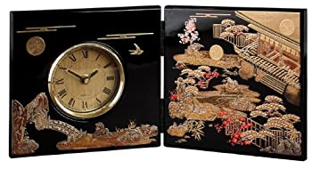 【中古】(非常に良い)まえじゅう漆器 初音 屏風時計(B) 7W-223 【中古】(非常に良い)まえじゅう漆器 初音 屏風時計(B) 7W-223