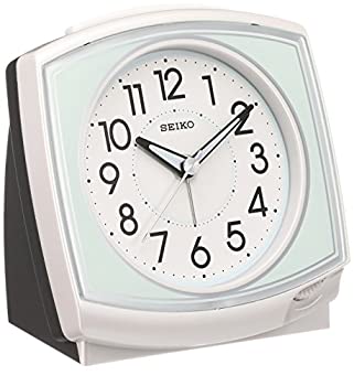 【中古】セイコー クロック 目覚まし時計 アナログ 白 パール KR891W SEIKO