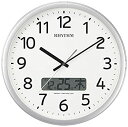 【中古】(非常に良い)掛け時計 電波時計 チャイム付き プログラムカレンダー01SR シルバー リズム時計 4FNA01SR19(2)