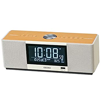 【中古】セイコー クロック 目覚まし時計 マルチサウンドクロック スピーカー ラジオ聴取 アラーム デジタル Bluetooth 白 SS501A SEIKO