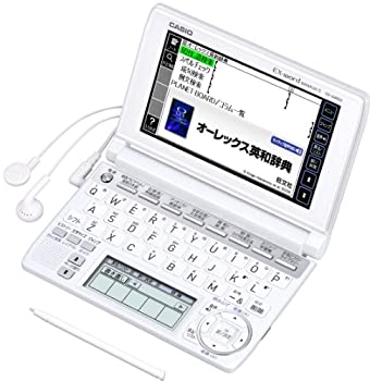 【中古】CASIO Ex-word 電子辞書 XD-A4850WE ホワイト 高校生学習モデル ツインタッチパネル 音声対応 ..