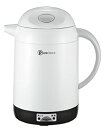 【中古】(非常に良い)テスコム (TESCOM) 電気ポット PureBlack ホワイト TP18-W