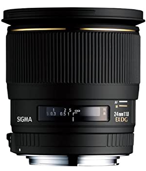 【中古】SIGMA 単焦点広角レンズ 24mm F1.8 EX DG ASPHERICAL MACRO ニコン用 フルサイズ対応