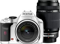 【中古】(未使用品)PENTAX デジタル一眼レフカメラ K-x ダブルズームキットホワイト