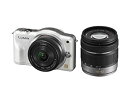 【中古】パナソニック ミラーレス一眼カメラ LUMIX GF3 ダブルズームキット シェルホワイト DMC-GF3W-W