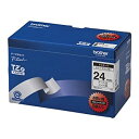 【中古】ブラザー工業 TZeテープ ラミネートテープ(白地/黒字) 24mm 5本パック TZe-251V