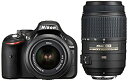 【中古】(非常に良い)Nikon デジタル一眼レフカメラ D5200 ダブルズームキット AF-S DX NIKKOR 18-55mm f/3.5-5.6G V...