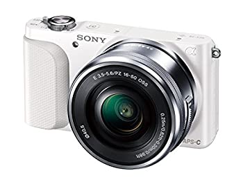 【中古】SONY ミラーレス一眼 NEX-3N パワーズームレンズキット E PZ 16-50mm F3.5-5.6 OSS付属 ホワイト NEX-3NL W