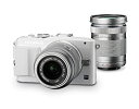 【中古】(非常に良い)OLYMPUS ミラーレス一眼 PEN Lite E-PL6 ダブルズームキット ホワイト E-PL6 DZKIT WHT