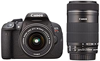 【中古】（非常に良い）Canon デジタル一眼レフカメラ EOS Kiss X7i ダブルズームキット EF-S18-55 IS STM/EF-S55-250 IS STM付属 KISSX7I-WKIT
