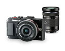 【中古】OLYMPUS ミラーレス一眼 PEN Lite E-PL6 EZダブルズームキット ブラック E-PL6 EZ DZKIT BLK