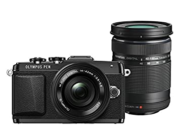 【中古】OLYMPUS PEN E-PL7 EZダブルズームキット ブラック ミラーレス一眼 E-PL7 EZ DZKIT BLK