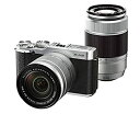 【中古】(非常に良い)FUJIFILM ミラーレス一眼 X-A2 ダブルズームレンズキット シルバー X-A2S1650II/50230II