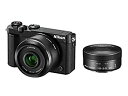 【中古】(非常に良い)Nikon ミラーレス一眼 Nikon1 J5 ダブルレンズキット ブラック J5WLKBK