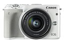 【中古】(非常に良い)Canon ミラーレス一眼カメラ EOS M3 レンズキット(ホワイト) EF-M15-45mm F3.5-6.3 IS STM 付属 E...