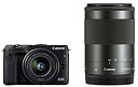 【中古】Canon ミラーレス一眼カメラ EOS M3 ダブルズームキット(ブラック) EF-M15-45mm F3.5-6.3 IS STM EF-M55-2...