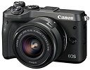 【中古】Canon ミラーレス一眼カメラ EOS M6 レンズキット(ブラック) EF-M15-45mm F3.5-6.3 IS STM 付属 EOSM6BK-...