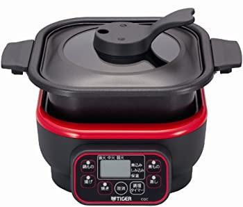 【中古】タイガー マイコンテーブルクッカー トマトレッド CQC-A070-RT