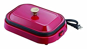 【中古】（非常に良い）カクセー CARINO(カリーノ) スリムホットプレート レッド/ブラック 120765 CRN-01