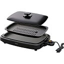 【中古】(非常に良い)アイリスオーヤマ ホットプレート 焼肉 平面 プレート 2枚 蓋付き ブラック APA-136-B