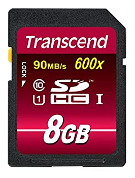 yÁz Transcend SDHCJ[h 8GB Class10 UHS-I Ή (ő]x90MB/s) TS8GSDHC10U1