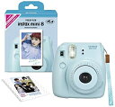 【中古】(非常に良い)FUJIFILM インスタントカメラ チェキ instax mini 8 ブルー INS MINI 8 BLUE N