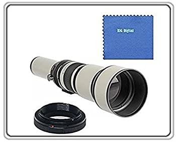 【中古】Bigデジタル650 - 1300mm f / 8 - 16ズーム望遠レンズが(ホワイト) for Canon EOS Rebel sl1?( 100d ) t5i ( 700d )、t4i、( 650d ) t3?( 1100d