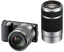 【中古】ソニー SONY ミラーレス一眼カメラ α NEX-5N ダブルズームレンズキット ブラック NEX-5NY/B