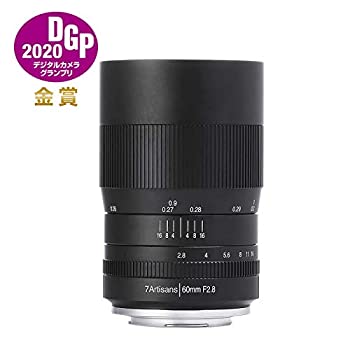【中古】七工匠 7Artisans 単焦点レンズ 60mm F2.8 Macro (フジフイルムX ブラック) 6028FXB