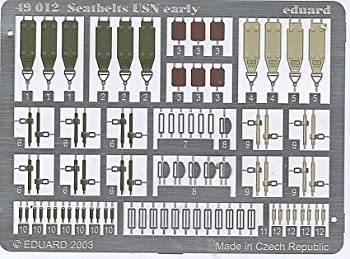 【中古】(未使用品)49-012　1/48　WW　アメリカ海軍航空隊シートベルト初期タイプ　カラーエッチング　Seatbelts USN