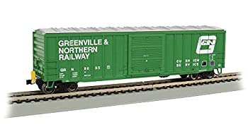 【中古】Bachmann 15m Ouitside Braced Box Car with Flashing End of Train Device-Greenville Northern Hobby Freight Prototypical Green