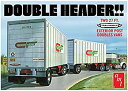 【中古】AMT 1/25 ダブルヘッダー・タンデム・バン・トレーラー プラモデル AMT1132