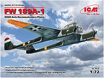 【中古】ICM 1/72 ドイツ空軍 フォッケウルフFw189A-1 偵察機 プラモデル 72294