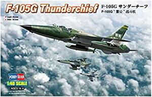 【中古】ホビーボス 1/48 エアクラフトシリーズ F-105G サンダーチーフ プラモデル 80333