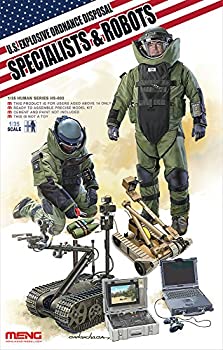 【中古】（非常に良い）モンモデル 1/35 アメリカ爆発物処理作業者とロボット MENHS-003 プラモデル