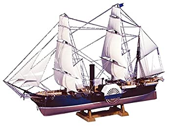 【中古】(未使用品)青島文化教材社 大型帆船 No.10 1/150 黒船 サスケハナ