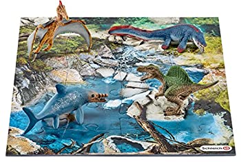 【中古】シュライヒ 恐竜 ミニ恐竜とジオラマパズルセット 海洋ゾーン フィギュア 42330
