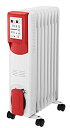 【中古】(非常に良い)Hidamari マイコン式 オイルヒーター(リモコン付) レッド OHT-1556RD
