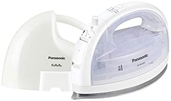 【中古】パナソニック コードレス スチームアイロン Wヘッドベース 全面スチーム シルバーチタンコート ホワイト NI-WL405-W