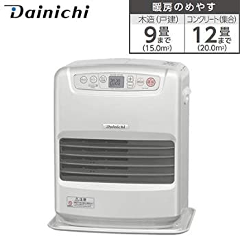 【中古】ダイニチ 石油ファンヒーター（木造9畳/コンクリート12畳まで【暖房器具】Dainichi ライトシルバー FW-3219S-S