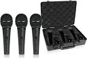 【中古】(非常に良い)Behringer ベリンガー ボーカル用ダイナミックマイクロホン(3本セット) XM1800S ULTRAVOICE