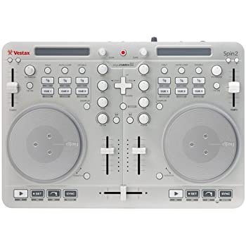 【中古】Vestax DJコントローラー Spin2 シルバー iPhone/iPad/iPod touch対応 algoriddim djay/vjay対応